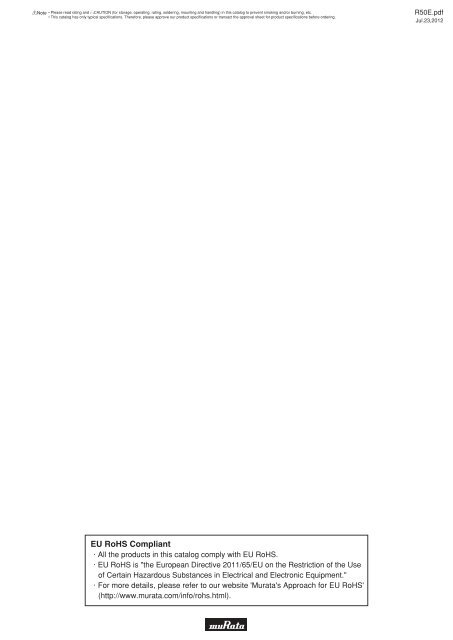 Trimmer Potentiometers (PDF: 1.4MB) - Murata