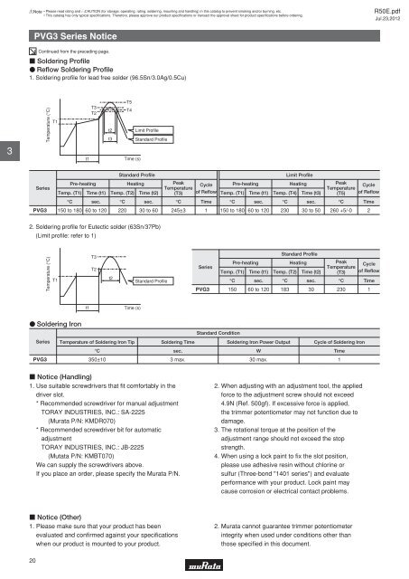 Trimmer Potentiometers (PDF: 1.4MB) - Murata