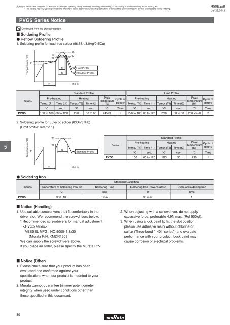 Trimmer Potentiometers (PDF: 1.4MB) - Murata