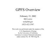 GPFS Overview, Part I - Computation - Lawrence Livermore National ...