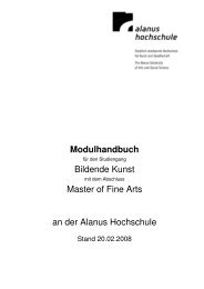 Modulhandbuch download - Alanus Hochschule