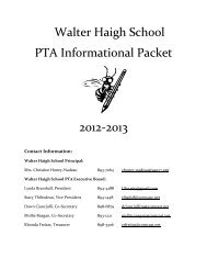 Walter Haigh School PTA Informational Packet 2012-2013