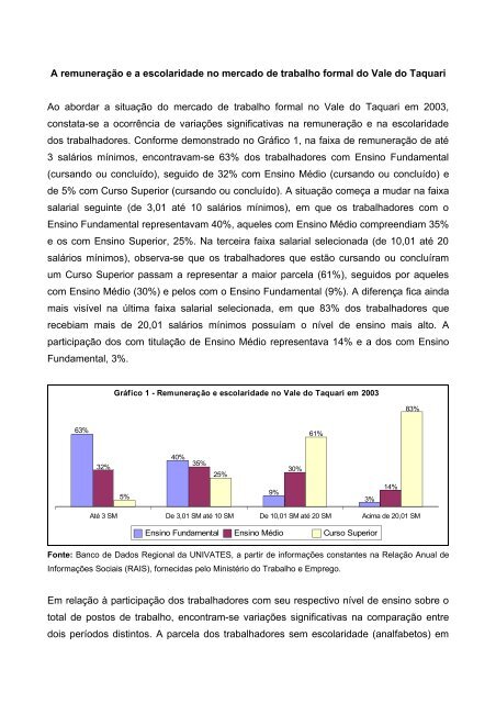 A remuneraÃ§Ã£o e a escolaridade no mercado de trabalho ... - Univates