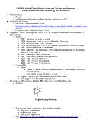 PAD-234 Analog/Digital Trainer, Integrated Circuits, and Op Amps