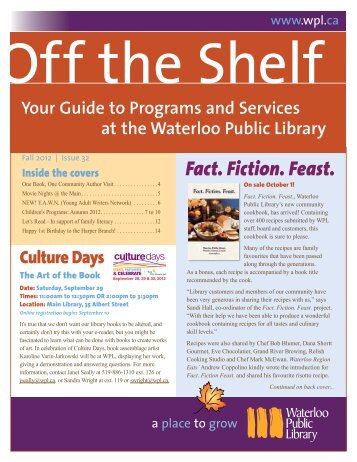 Fact. Fiction. Feast. - Waterloo Public Library