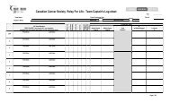 Canadian Cancer Society Relay For Life: Team Captain's Log sheet