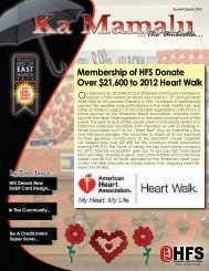 Membership of HFS Donate Over $21,600 to 2012 Heart Walk