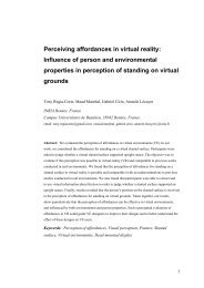 Perceiving affordances in virtual reality: Influence of person ... - GMRV