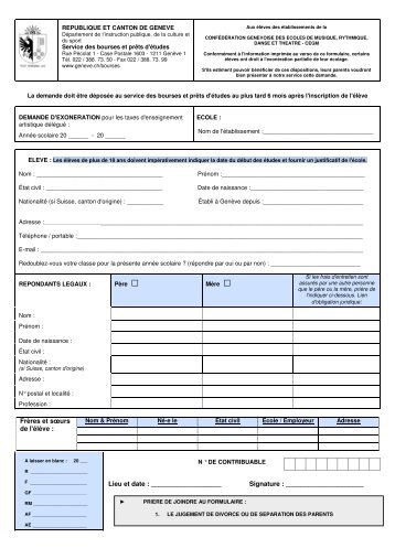 TÃ©lÃ©chargez le formulaire de demande d'exonÃ©ration partielle de ...