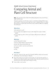 Comparing Animal and Plant Cell Structure