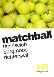 Clubmeisterschaften - Tennisclub Burgmoos Richterswil