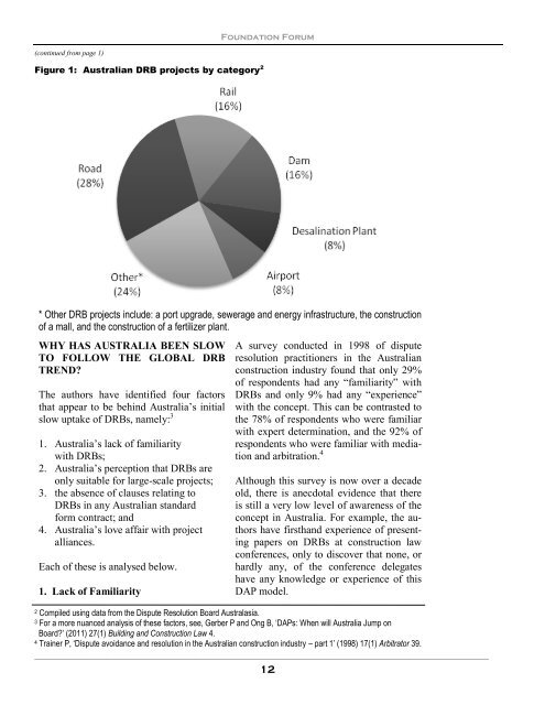 DRBs Down Under - Dispute Resolution Board Foundation