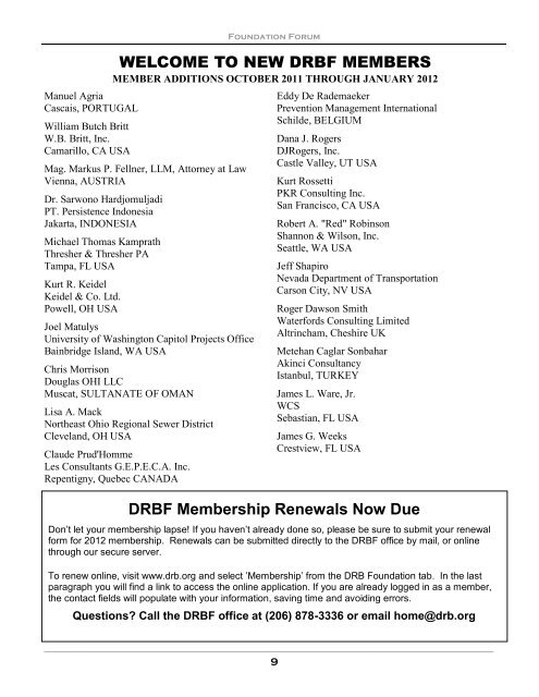 DRBs Down Under - Dispute Resolution Board Foundation