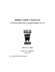 Full HIRES manual (pdf) - WM Keck Observatory