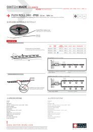 SWITCH MADE DATA SHEETS FLEX ROLL 24V - IP68- 2.5 m - 10W ...