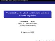 Variational Model Selection for Sparse Gaussian Process Regression