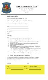 parking permit application - City of Welland