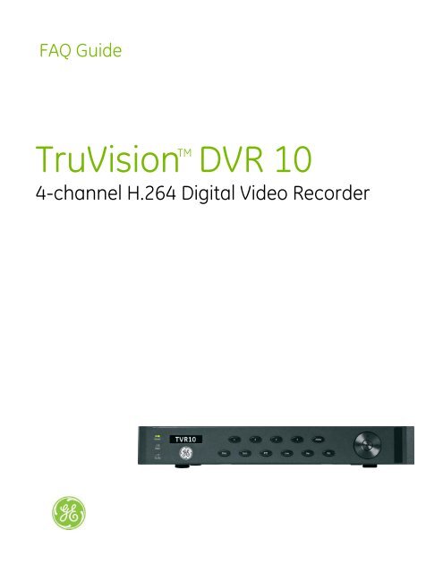 TruVision DVR 10 - UTCFS Global Security Products