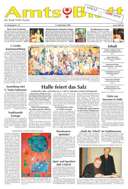 Bekanntmachungen Stadt Halle Saale