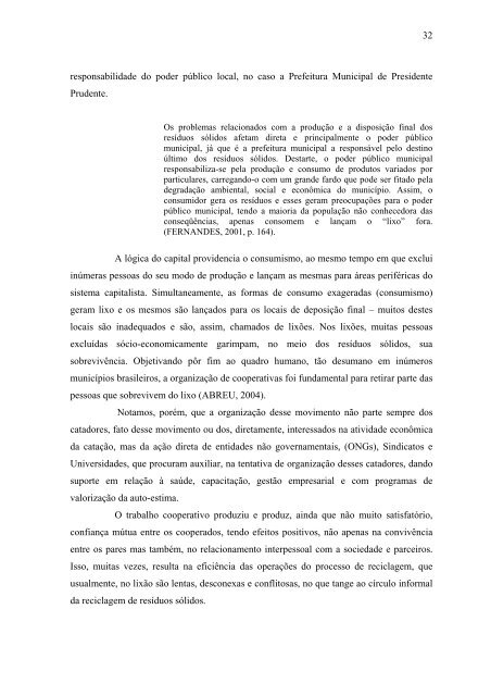 Campus de Presidente Prudente - GestÃ£o Ambiental e DinÃ¢mica ...