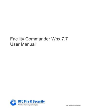 FCWnx 7.7 User Manual - UTCFS Global Security Products