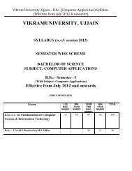 Vikram University, Ujjain â€“ B.Sc. (Computer Application) Syllabus ...