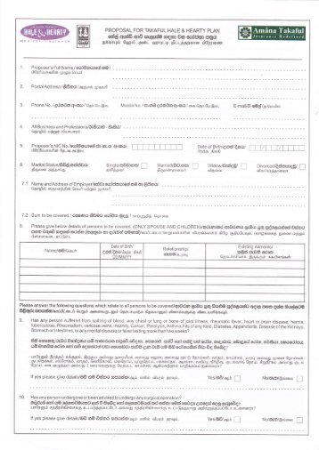 Download Proposal - AmÃ£na Takaful Insurance