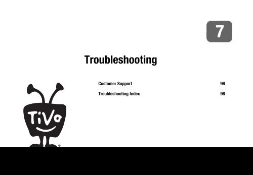 TiVo Series2 Dual Tuner DVR Viewers Guide - Troubleshooting