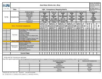 LQA - Competency Matrix Rev-05