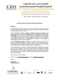 11th Leading CEO Conference Greetings, We ... - Datamatix