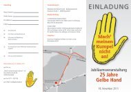 25 Jahre Gelbe Hand - Mach meinen Kumpel nicht an!