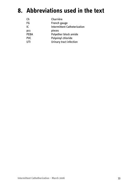 1. Intermittent catheterization - European Association of Urology