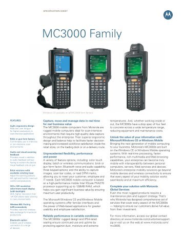 MC3000 Mobile Computers - RMS Omega Technologies