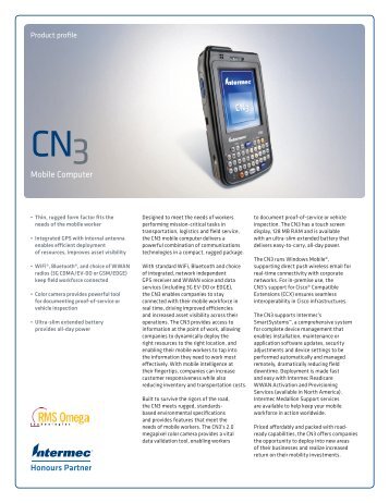 CN3 Mobile Computer - RMS Omega Technologies