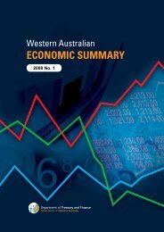 2008 No 1 WA Economic Summary - Department of Treasury