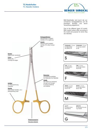 TC-Nadelhalter TC Needle Holders - Berger Surgical