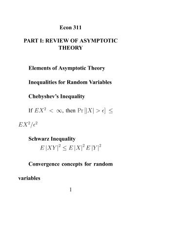 30) Review of Asymptotic Theory
