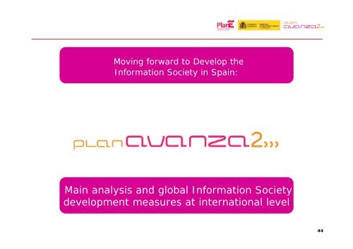 The Information Society in Spain - Plan Avanza