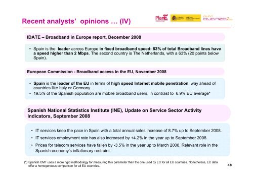 The Information Society in Spain - Plan Avanza