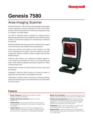Genesis 7580 - Honeywell Scanning and Mobility