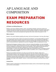 ap language and composition exam preparation resources