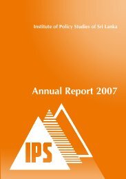 Annual Report 2007 - Institute of Policy Studies of Sri Lanka