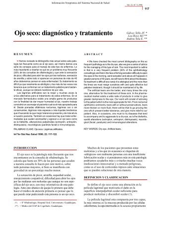 PDF. Ojo Seco: DiagnÃ³stico y Tratamiento