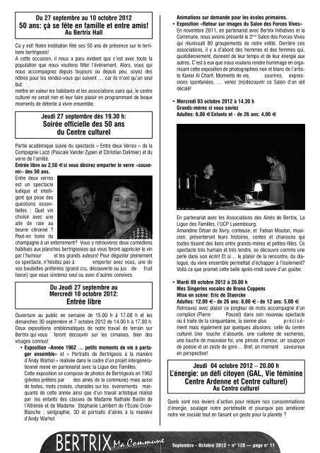 Revue Communale de Bertrix nÂ° 120