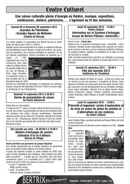 Revue Communale de Bertrix nÂ° 120