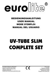 EUROLITE PC UV-Tube Slim Complete Set User Manual