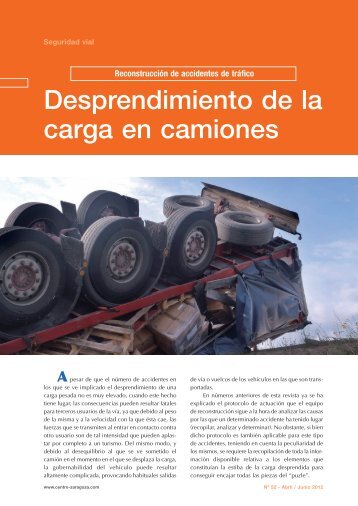 Desprendimiento de la carga en camiones - Centro Zaragoza