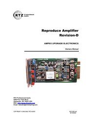 Repro Rev-D Owners Manual - RTZ Professional Audio