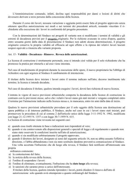 Regolamento Edilizio - Comune di Boscotrecase