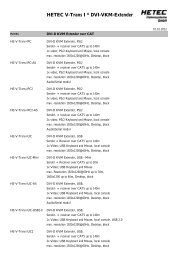 HETEC V-Trans I * DVI-VKM-Extender - HETEC Datensysteme ...